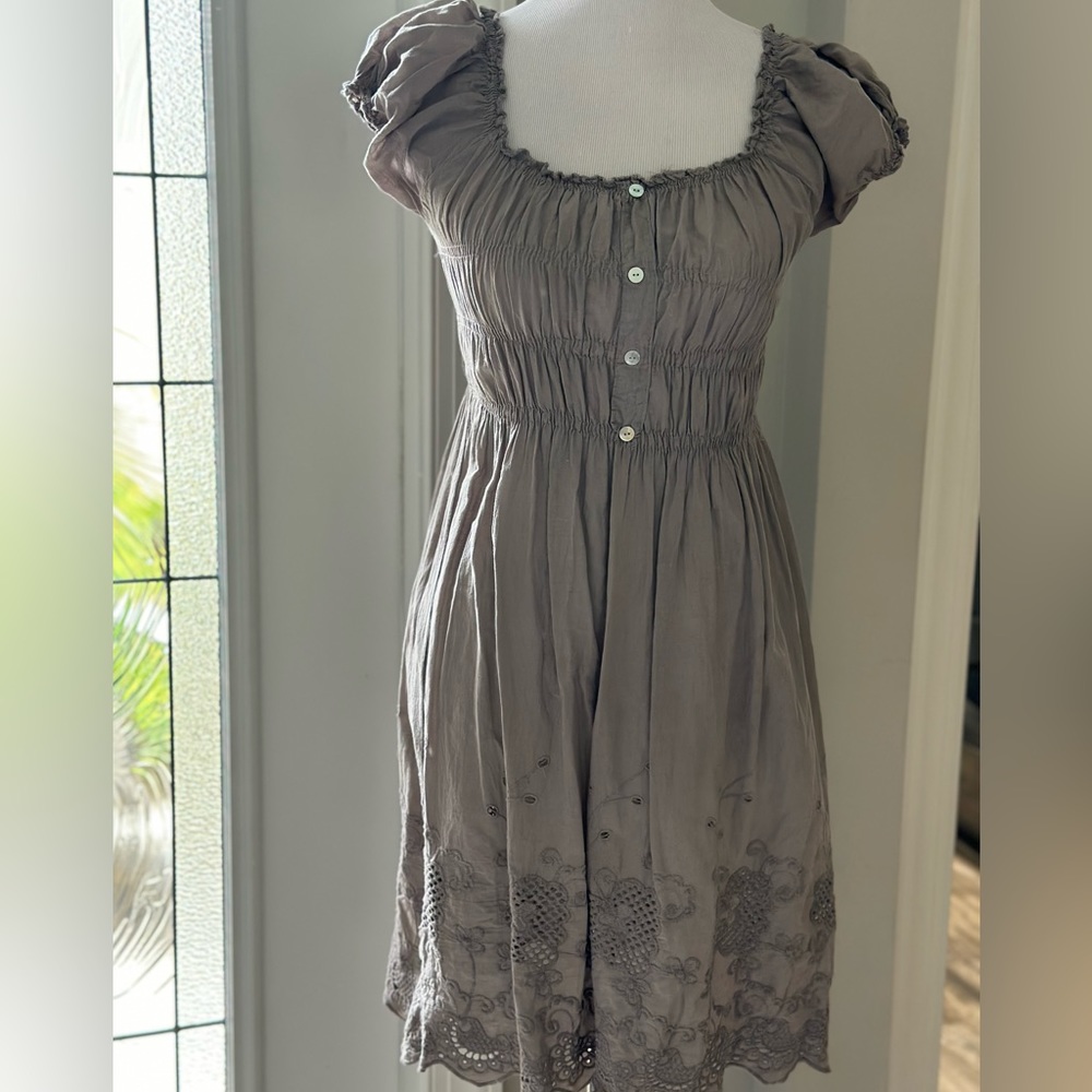 Ladies cotton eyelet summer dress